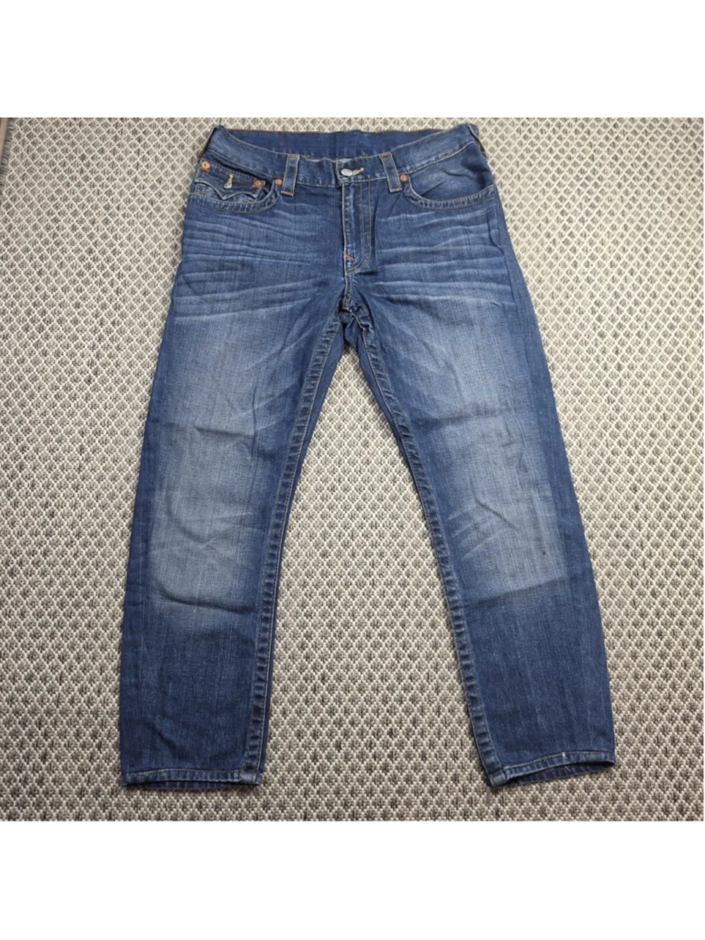 True Religion Ricky Straight Flap Pocket Jeans Men’s Medium Wash (Size 34)